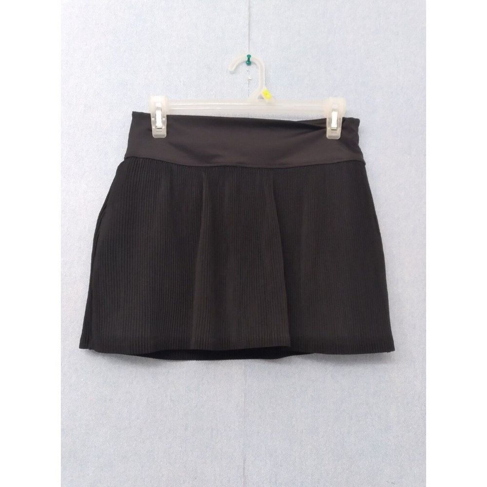 Classic Black Pleated Tennis Skirt with Built-in Shorts Athletic Sportswear